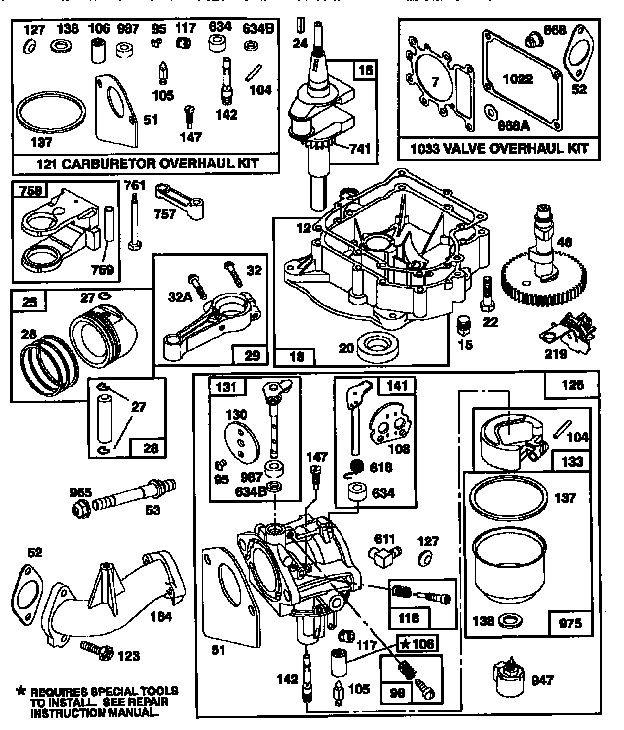 Craftsman 917256511 engine 28n707-0171-01 (71/500) diagram