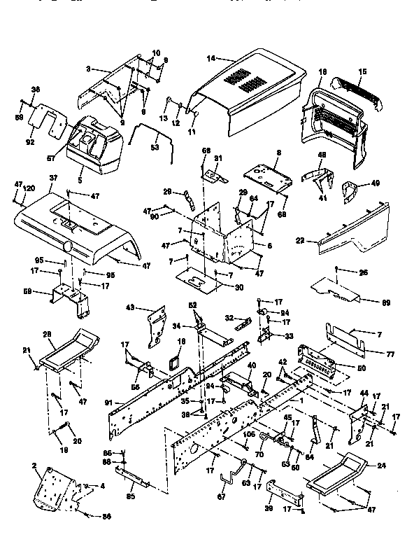 Craftsman 917250540 chassis and enclosures diagram