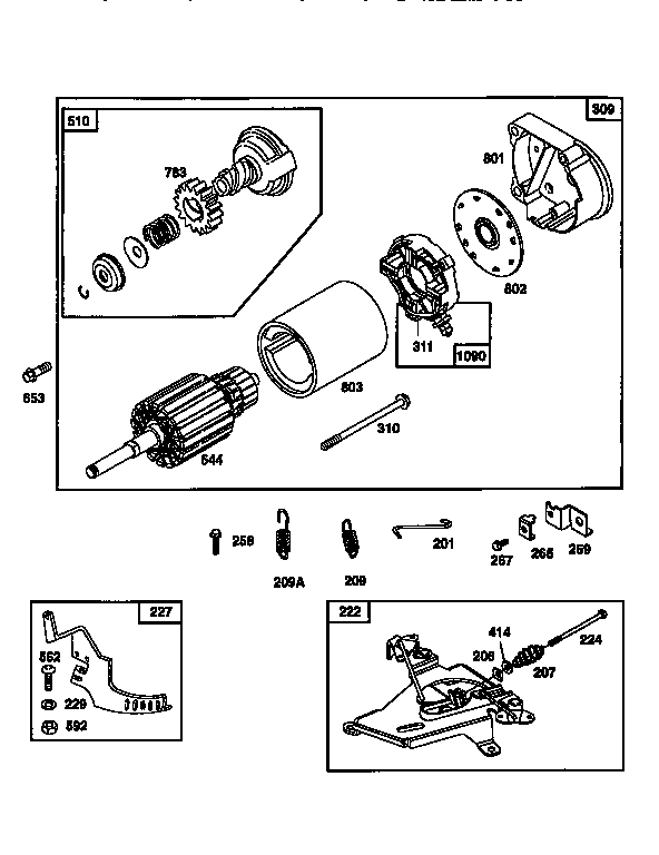 Craftsman 917256370 engine 42a707-1624-01 (71/500) diagram