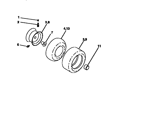 Craftsman 917256560 wheels and tires diagram