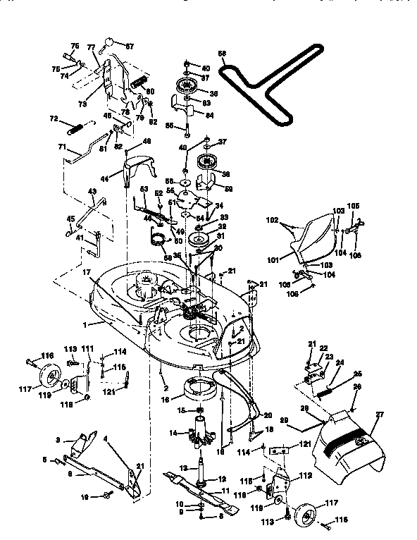 Craftsman 917256560 mower deck diagram