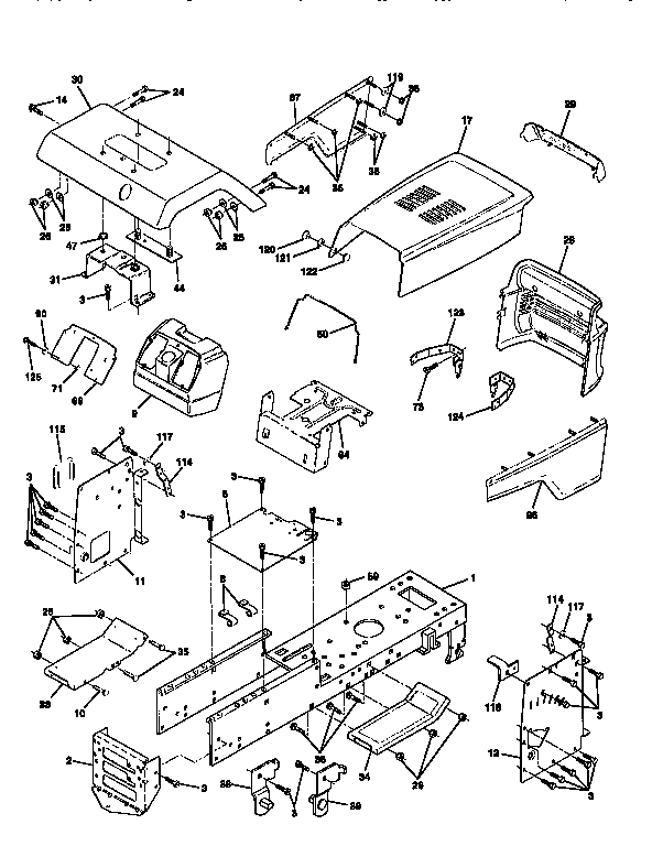 Craftsman 917256580 chassis and enclosures diagram