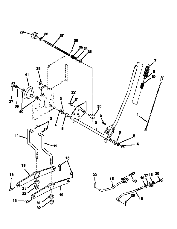 Craftsman 917256580 mower lift diagram