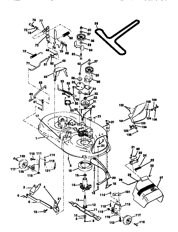 Craftsman 917256580 mower deck diagram