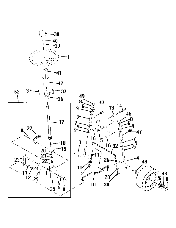 Craftsman 917256510 steering assembly diagram