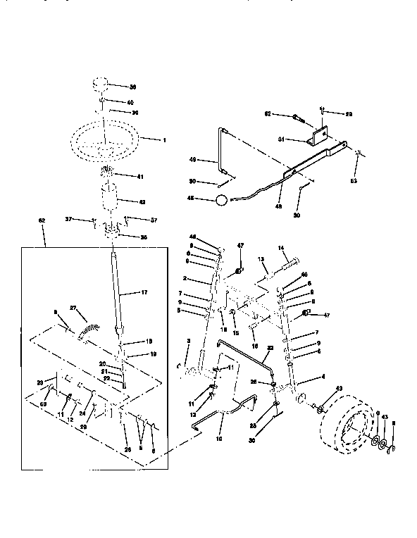 Craftsman 917256590 steering assembly diagram