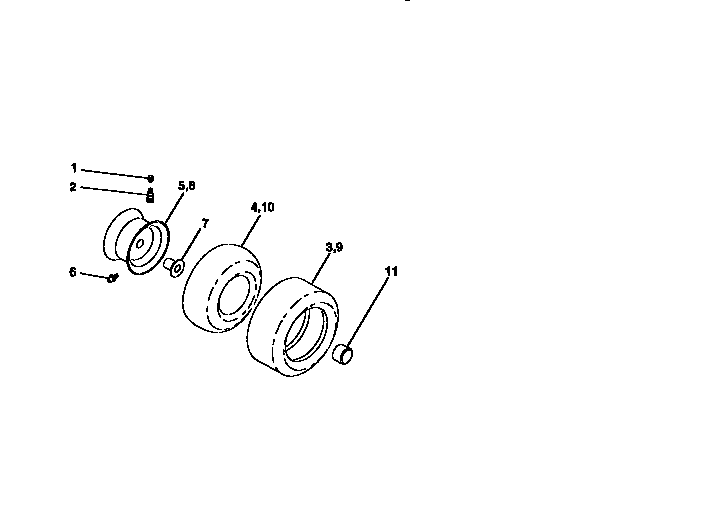 Craftsman 917256590 wheels and tires diagram