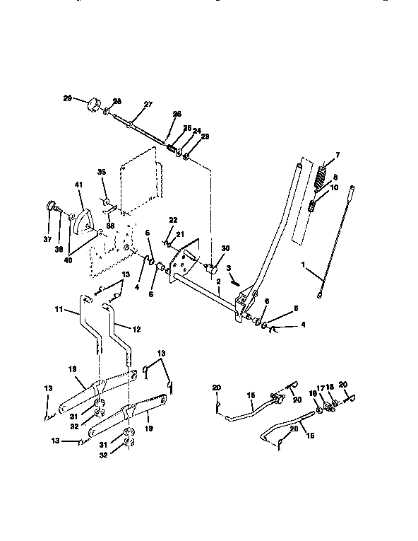 Craftsman 917256590 mower lift diagram