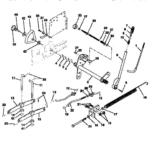 Craftsman 917251520 lift assembly diagram
