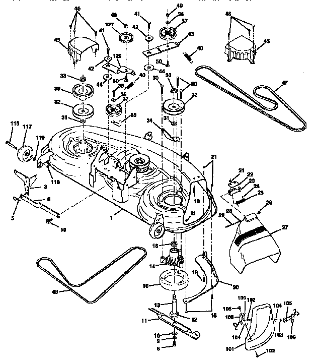 Craftsman 917251520 mower deck diagram