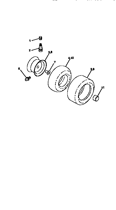 Craftsman 917251520 wheels and tires diagram