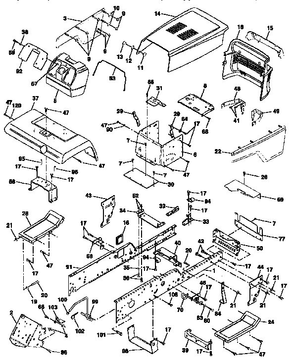 Craftsman 917251490 chassis and enclosures diagram