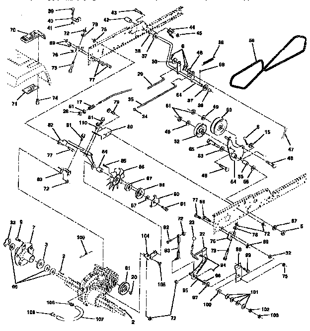 Craftsman 917251490 ground drive diagram