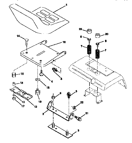 Craftsman 917251490 seat assembly diagram