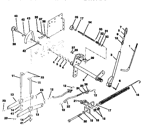 Craftsman 917251490 lift assembly diagram