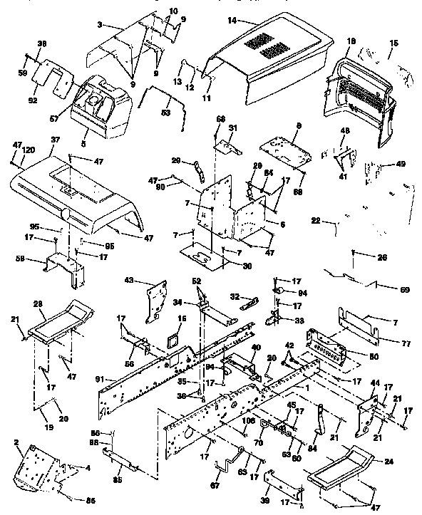 Craftsman 917251480 chassis and enclosures diagram
