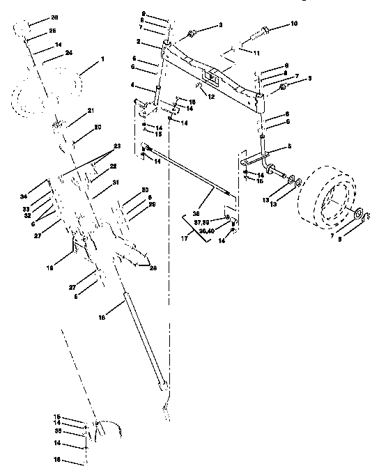 Craftsman 917251480 steering assembly diagram