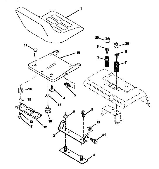 Craftsman 917251480 seat assembly diagram