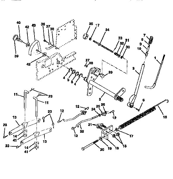 Craftsman 917251480 lift assembly diagram