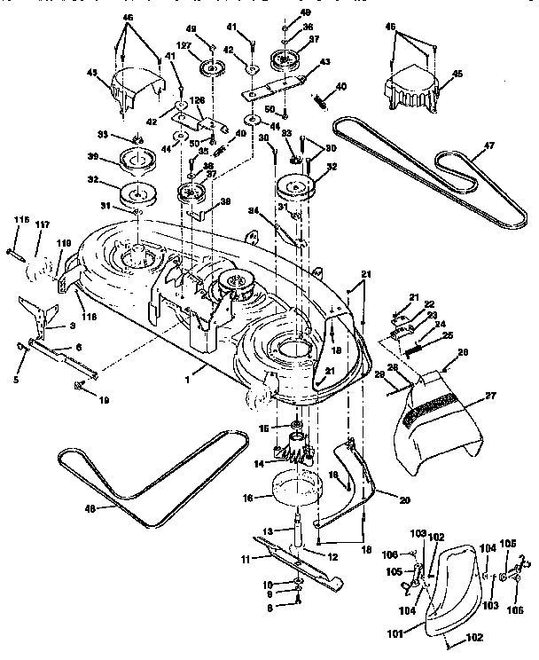 Craftsman 917251480 mower deck diagram