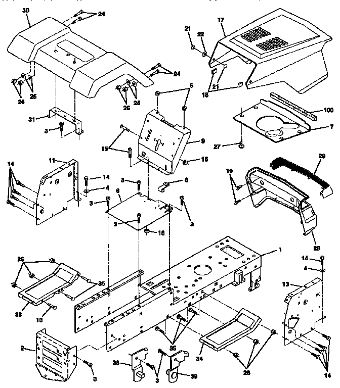Craftsman 917252503 chassis and enclosures diagram