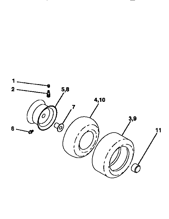 Craftsman 917252503 wheels and tires diagram