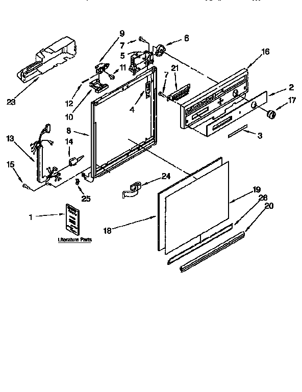 Kenmore 66516625690 fame and console diagram
