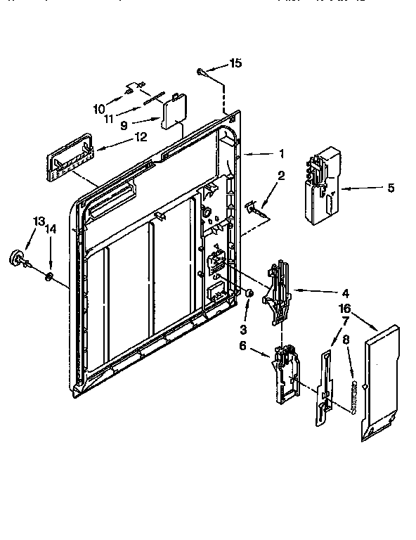 Kenmore 66516625690 inner door diagram