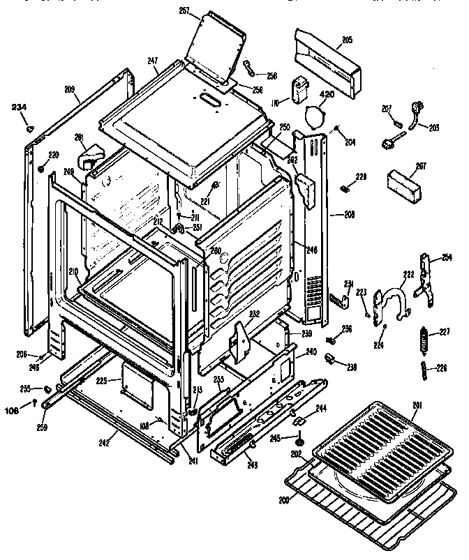 Kenmore 3626125191 cabinet diagram