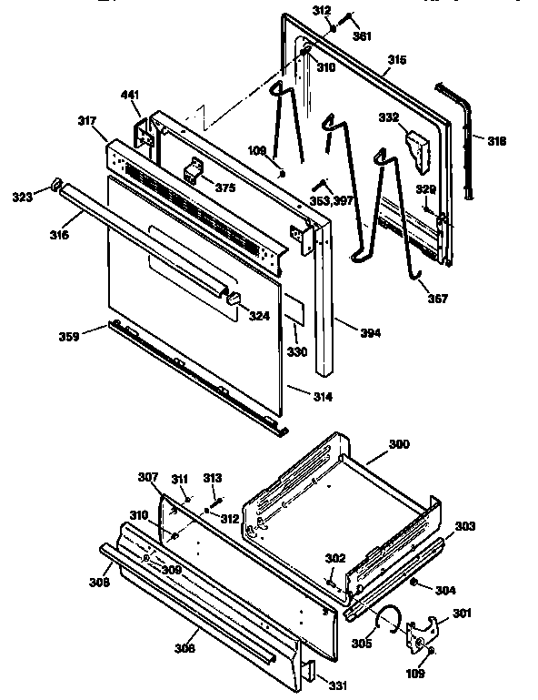 Kenmore 3626125191 door diagram