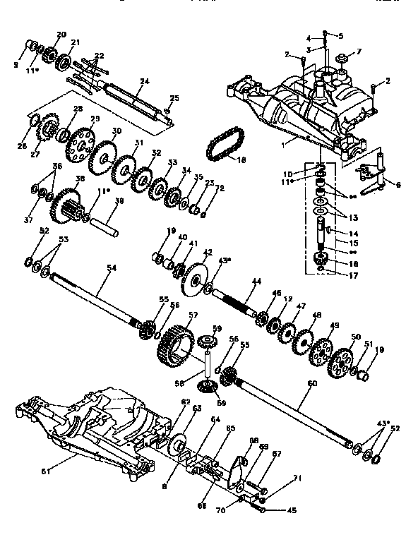 Footedana 4360-97 dana transaxle 4360-97 (71/917) diagram