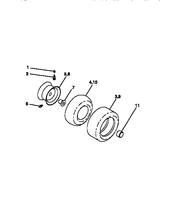 Craftsman 917256570 wheels and tires diagram