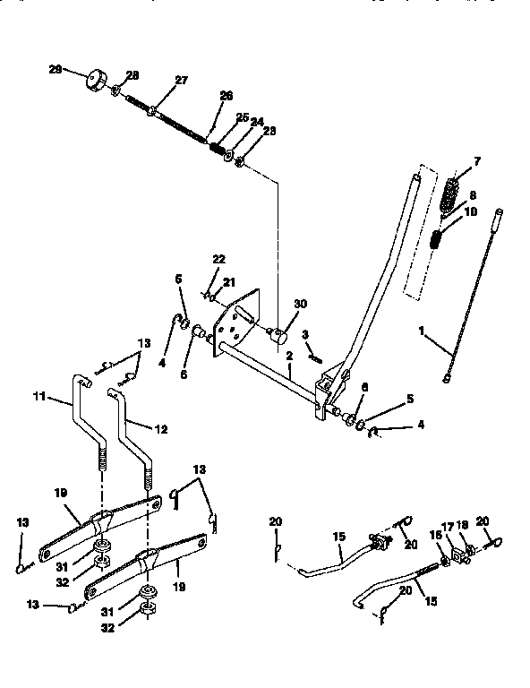 Craftsman 917256570 mower lift diagram