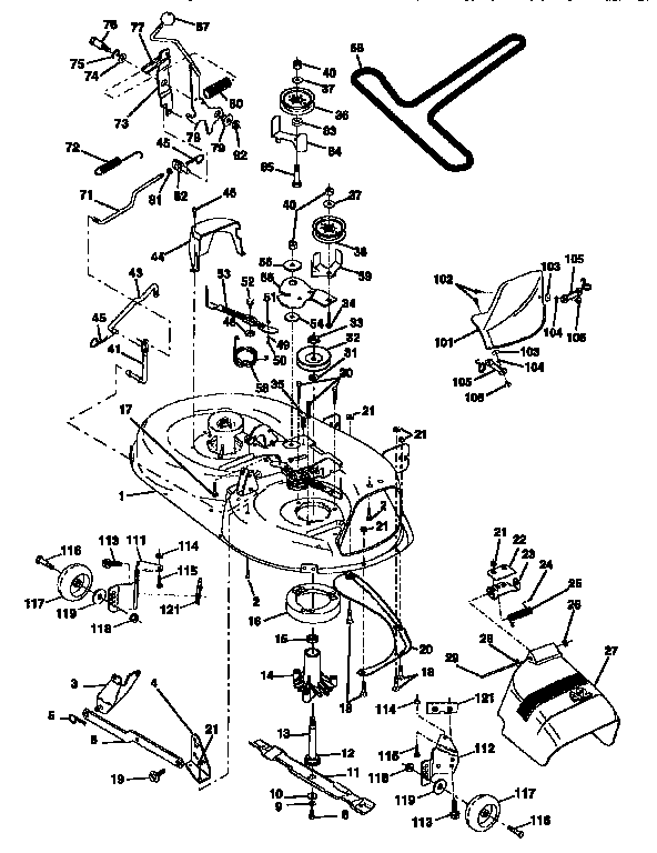 Craftsman 917256570 mower deck diagram