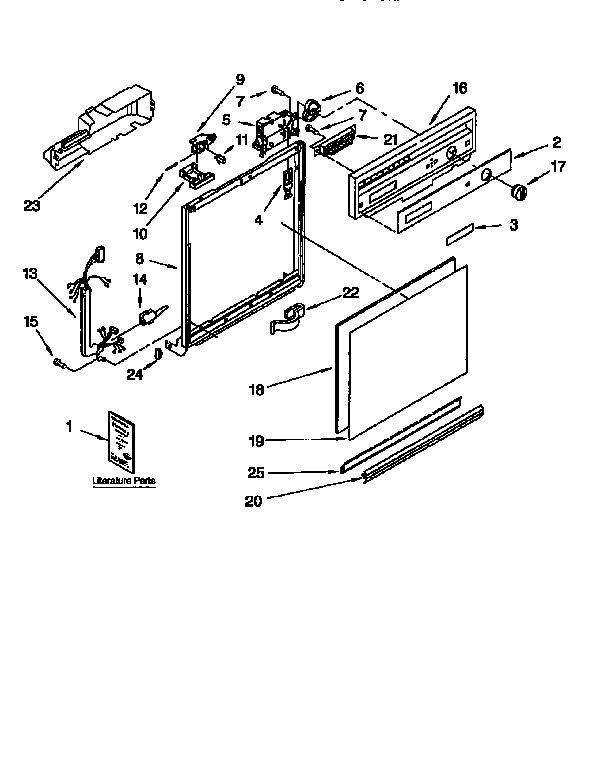 Kenmore 66517625690 frame and console diagram