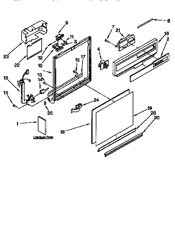 Kenmore 66515921690 frame and console diagram