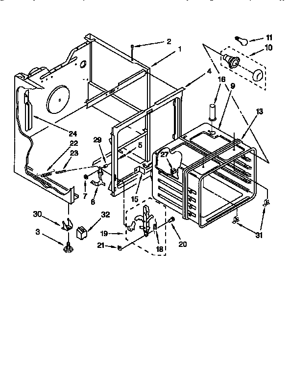 Whirlpool RF330PXDN0 oven diagram