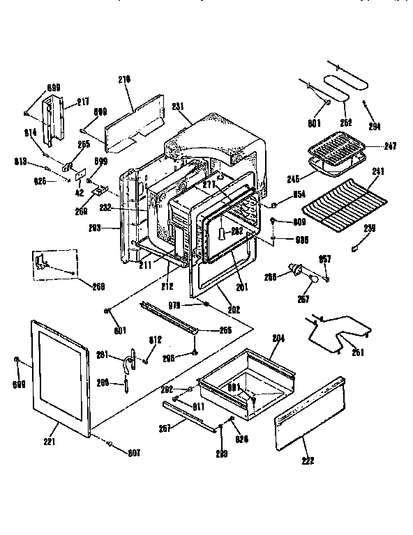 Kenmore 91191165690 body section diagram