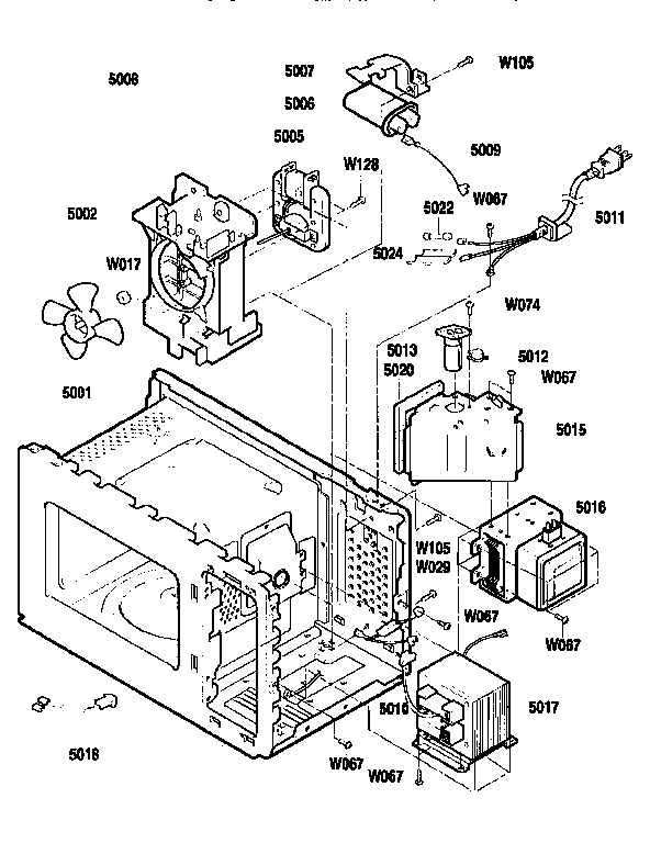 Kenmore 7218954690 oven interior diagram