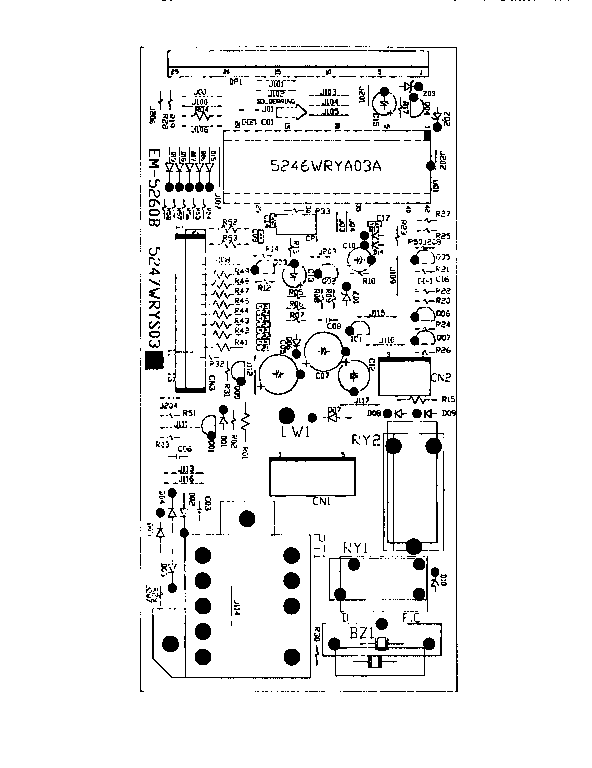 Kenmore 7218954690 power and control circuit board diagram