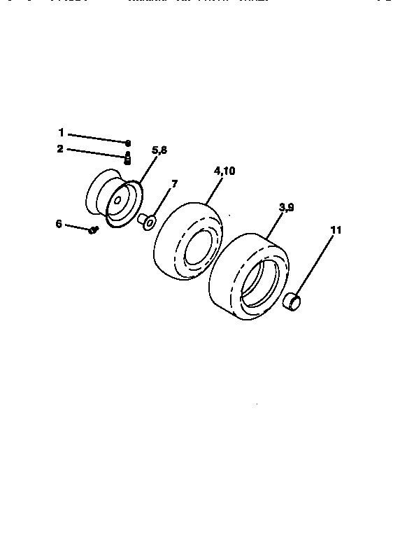 Craftsman 917256600 wheels and tires diagram