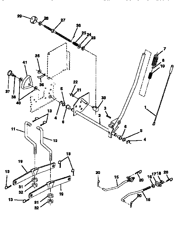 Craftsman 917256600 mower lift diagram