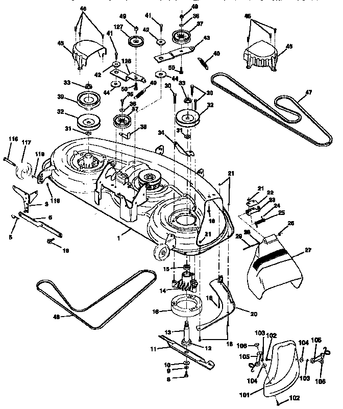 Craftsman 917256600 mower deck diagram