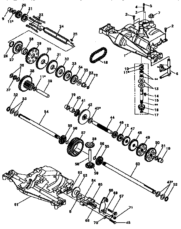 Craftsman 917256600 dana transaxle 4360-97 diagram
