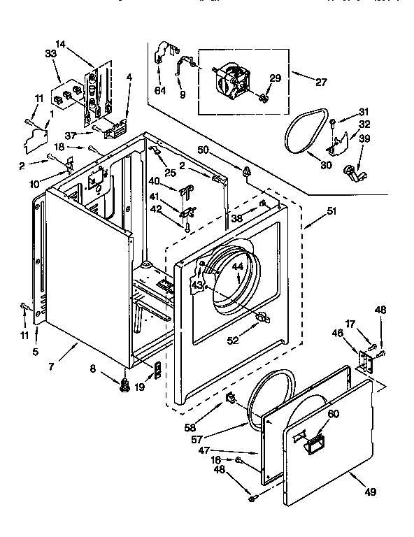Kenmore 11096565220 cabinet diagram