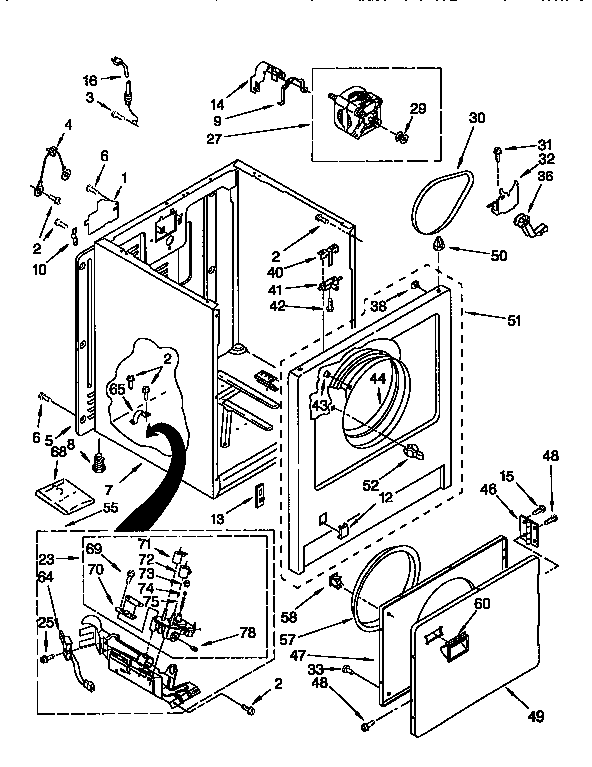 Kenmore 11097565120 cabinet diagram
