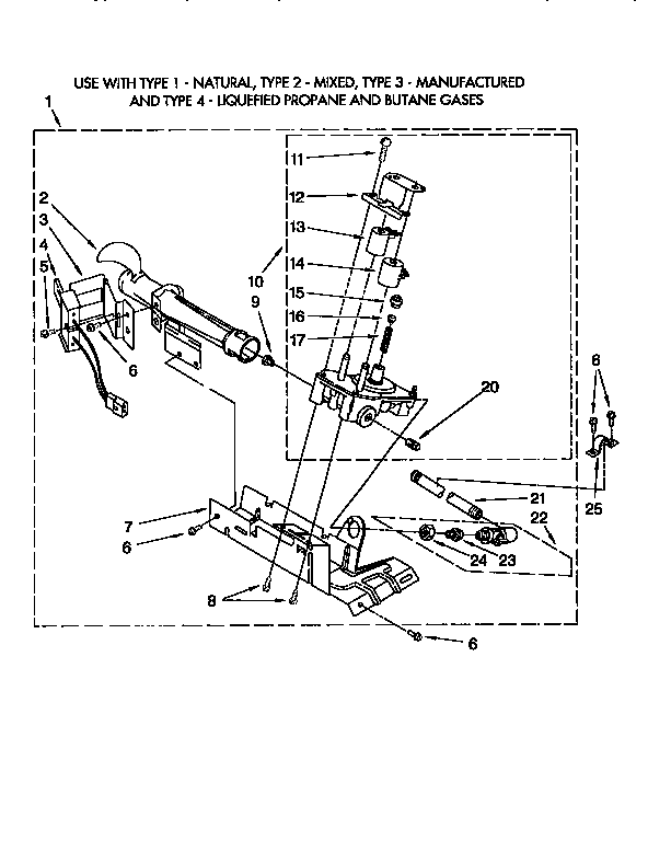 Kenmore 11097565120 3401771 burner assembly diagram
