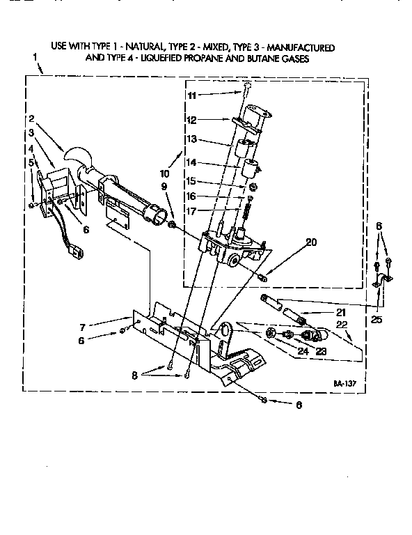 Kenmore 11097580010 3401772 burner assembly diagram