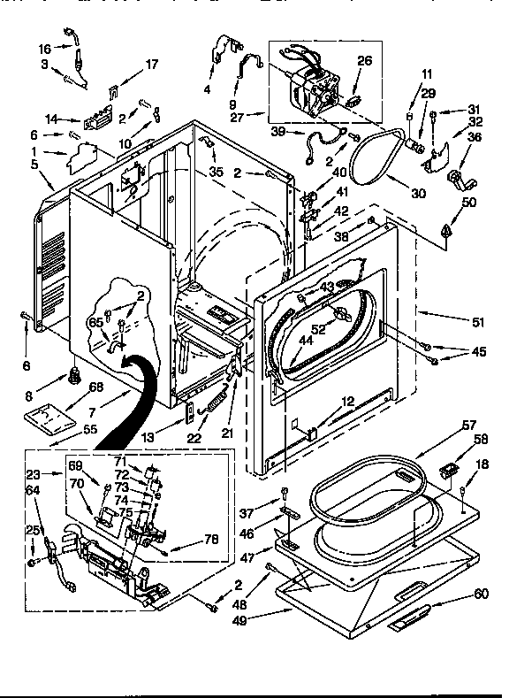 Kenmore 11097580010 cabinet diagram