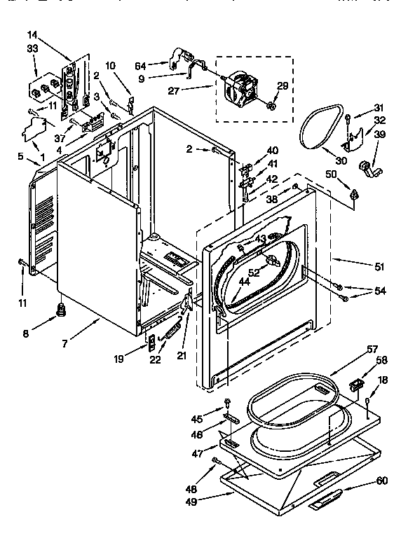 Kenmore 11096561230 cabinet diagram